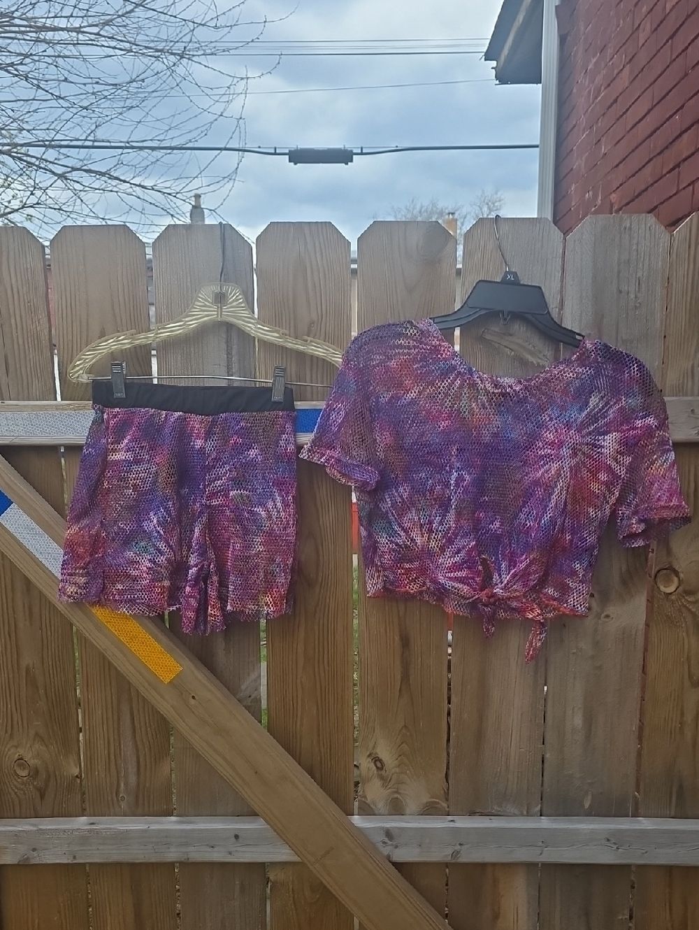 Love Brand Multicolor Purple Mesh Knit Top